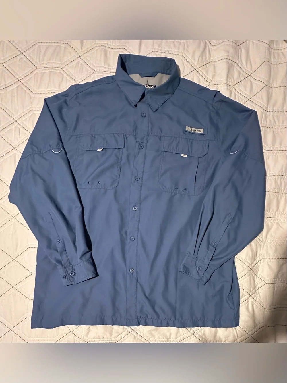 HABIT Men's Long Sleeve Fishing Shirt With Vents, Bundle of 3 - Picture 9 of 11